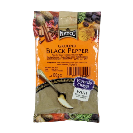 NATCO Black Pepper Ground 100g (Case 20)
