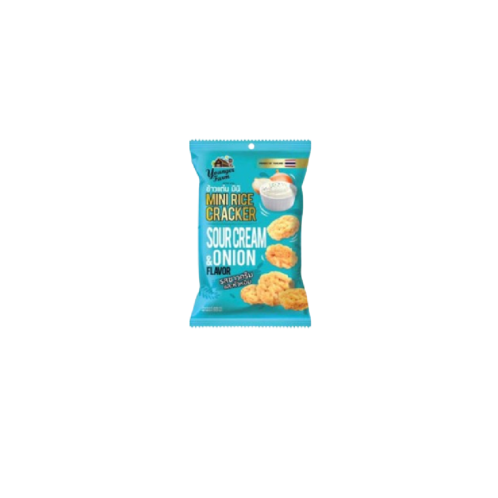 YOUNGER FARM Mini Rice Cracker Cream & Onion Flavour 60g (Case 24)