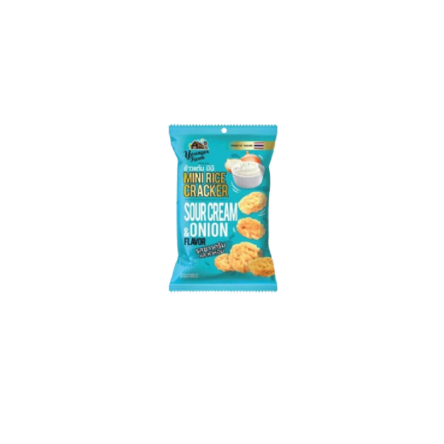 YOUNGER FARM Mini Rice Cracker Cream & Onion Flavour 60g (Case 12)