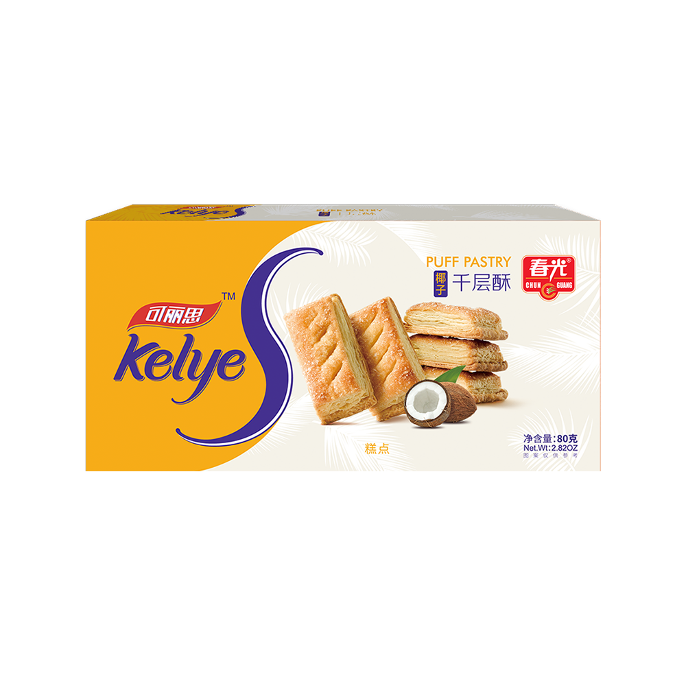 CHUNGUANG Puff Pastry (Coconut Flv) 80g (Case 20)