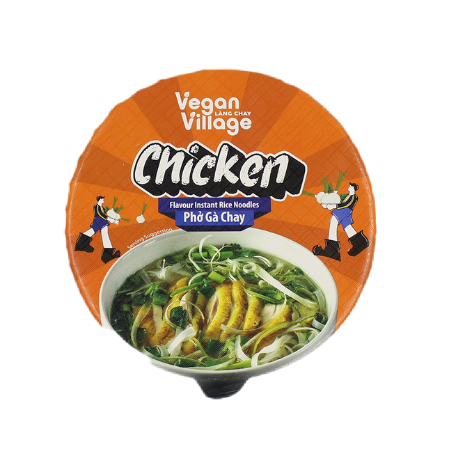 Vegan Village Chicken Flavour Instant Rice Noodles Bowl 70g (Case 12)