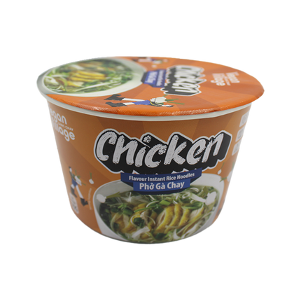 Vegan Village Chicken Flavour Instant Rice Noodles Bowl 70g (Case 12)