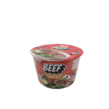 Vegan Village Beef Flavour Instant Rice Noodles Bowl 70g (Case 12)