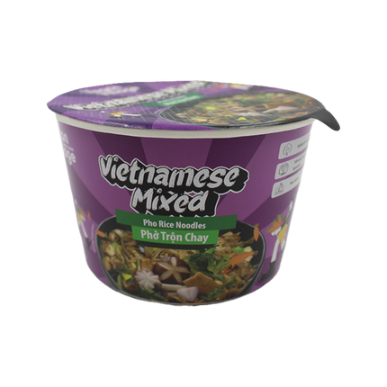 Vegan Village Vegetarian Vietnamese Mixed Pho Rice Noodles Bowl 70g (Case 12)