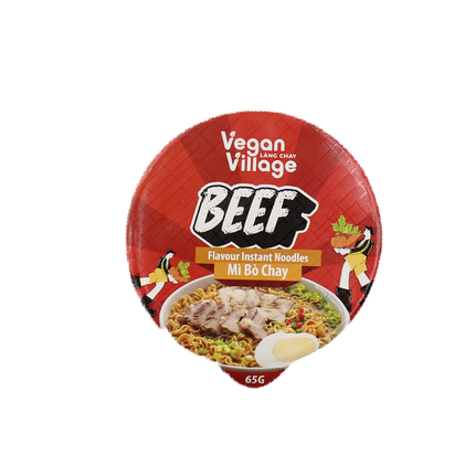 Vegan Village Beef Flavour Instant Noodles Cup 65g (Case 12)