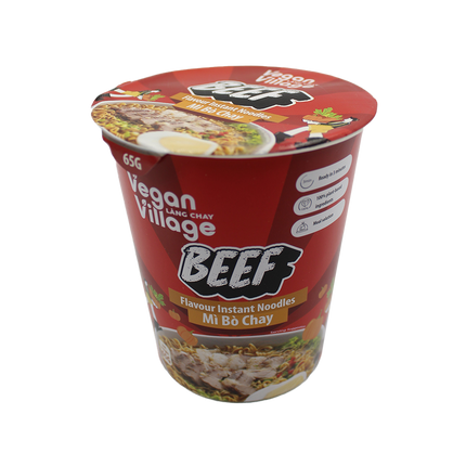 Vegan Village Beef Flavour Instant Noodles Cup 65g (Case 12)