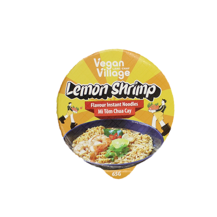 Vegan Village Lemon Shrimp Flavour Instant Noodles Cup 65g (Case 12)