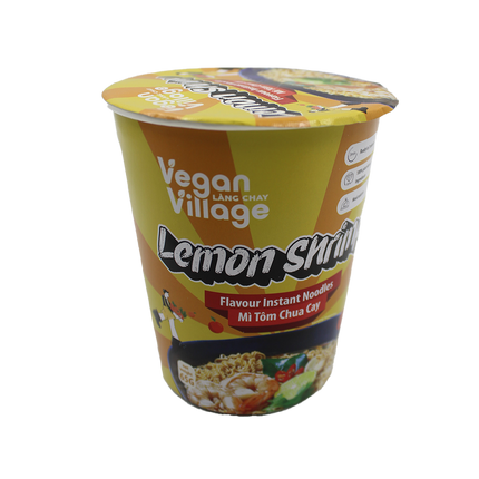 Vegan Village Lemon Shrimp Flavour Instant Noodles Cup 65g (Case 12)
