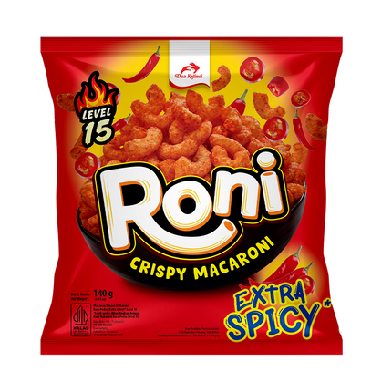 RONI Macaroni Crispy - Extra Spicy 140g (Case 16)