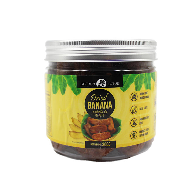 GOLDEN LOTUS Dried Banana 300g (Case 20)