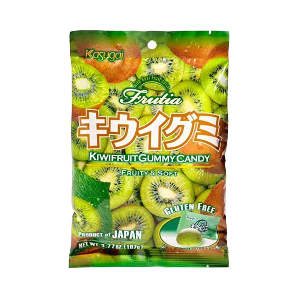 KASUGAI Frutia Kiwi Gummy Candy 107g (Case 24)