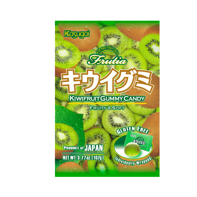 KASUGAI Gummy Candy Kiwi 107g (Case 24)