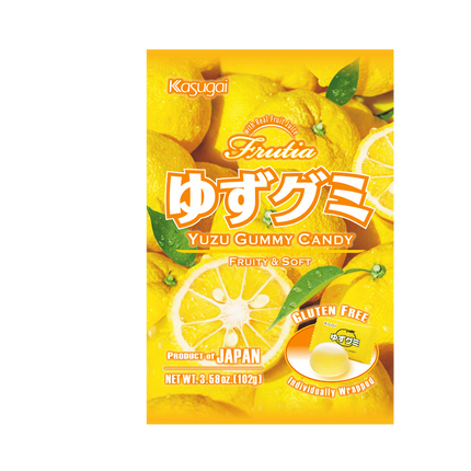 KASUGAI Gummy Candy Yuzu 102g (Case 24)