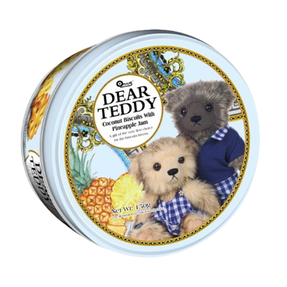 DEAR TEDDY Coconut Biscuits with Pineapple Jam 150g (Case 18)