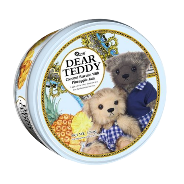 DEAR TEDDY Coconut Biscuits with Pineapple Jam 150g (Case 18)