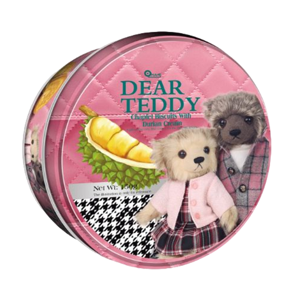 DEAR TEDDY Chaplet Biscuits with Durian Cream 150g (Case 18)