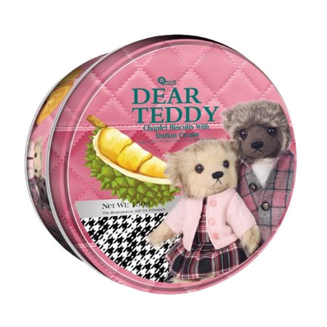 DEAR TEDDY Chaplet Biscuits with Durian Cream 150g (Case 18)