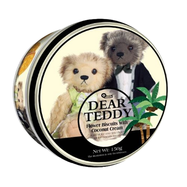 DEAR TEDDY Flower Biscuits with Coconut Cream 150g (Case 18)