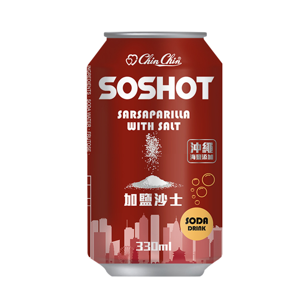 Chin Chin-Soshot Sarsaparilla 330ml (Case 24)