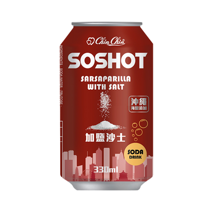 Chin Chin-Soshot Sarsaparilla 330ml (Case 24)