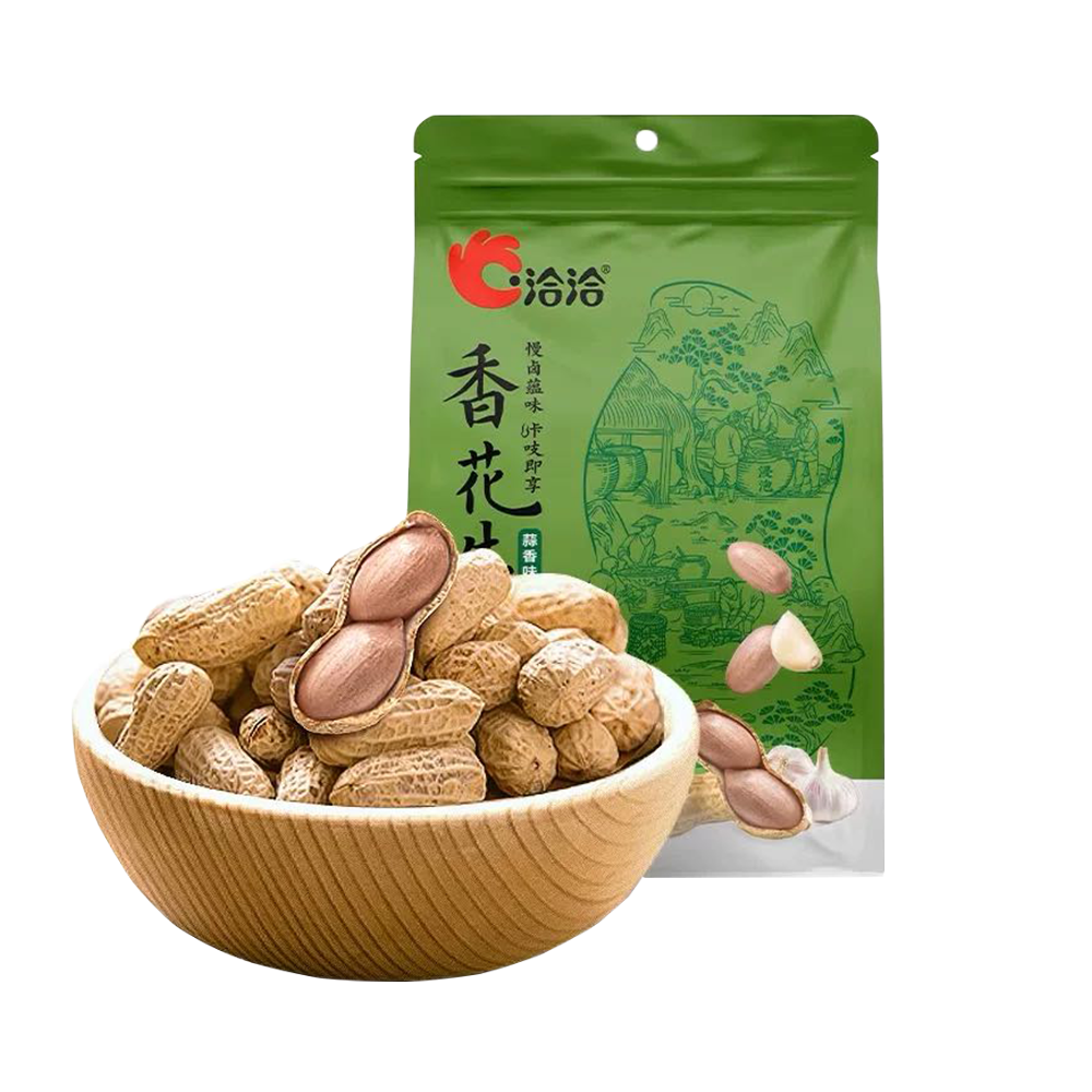 CHA CHA Peanut in Shell- Garlic 408g (Case 12)