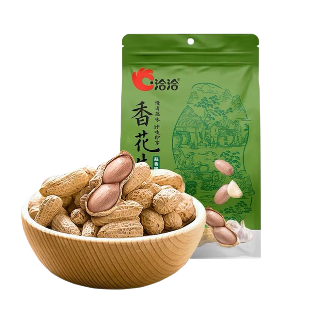 CHA CHA Peanut in Shell- Garlic 408g (Case 12)