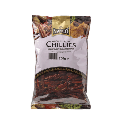 NATCO Chilli Whole Stemless 200g (Case 10)