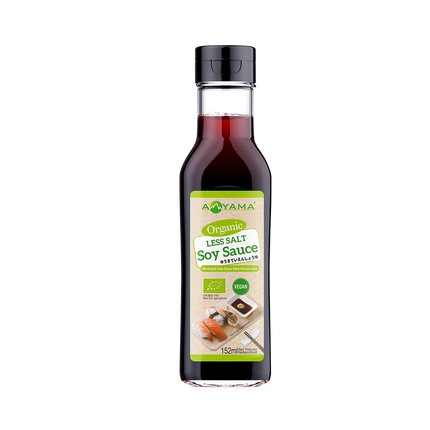 Aoyama Organic Less Salt Soy Sauce 152ml (Case 12)