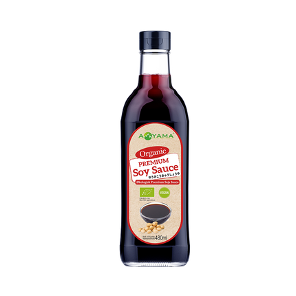 Aoyama Organic Premium Soy Sauce 480ml (Case 12)