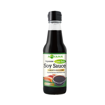 Aoyama Japanese Less Salt Soy Sauce 250ml (Case 12)