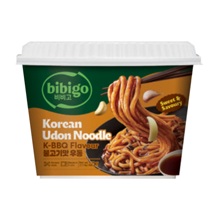 CJ BIBIGO Udon Noodle Korean BBQ Flavour 187g (Case 6)