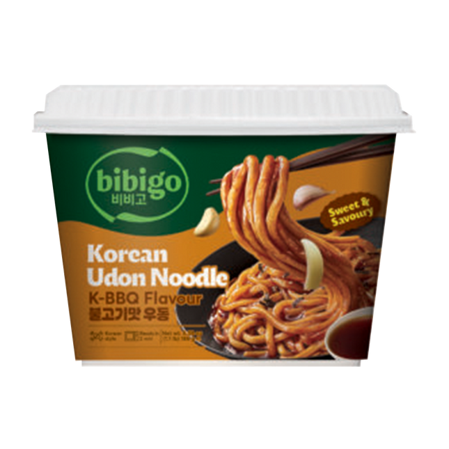 CJ BIBIGO Udon Noodle Korean BBQ Flavour 187g (Case 6)