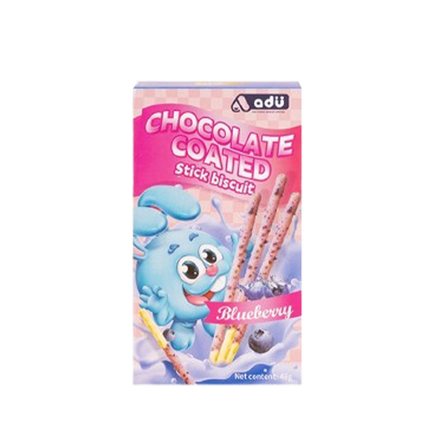 ADU Biscuit Sticks Blueberry Flavour 48g (Case 48)