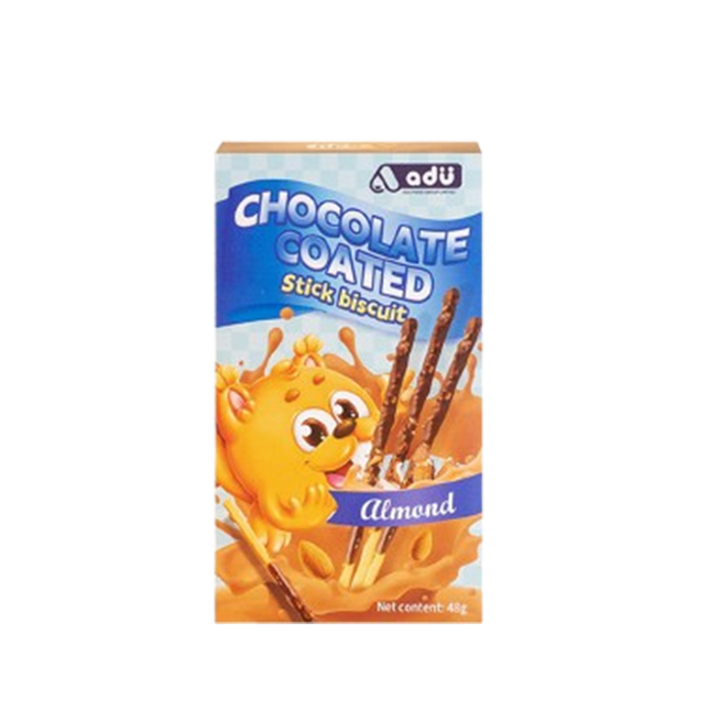 ADU Biscuit Sticks Almond Flavour 48g (Case 48)