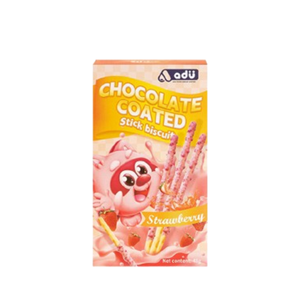ADU Biscuit Sticks Strawberry Flavour 48g (Case 48)