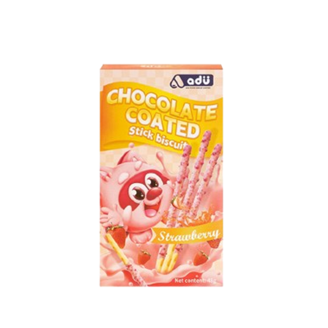 ADU Biscuit Sticks Strawberry Flavour 48g (Case 48)