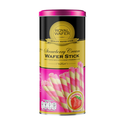 ROYAL WAFER Stick - Strawberry Cream 125g (Case 24)