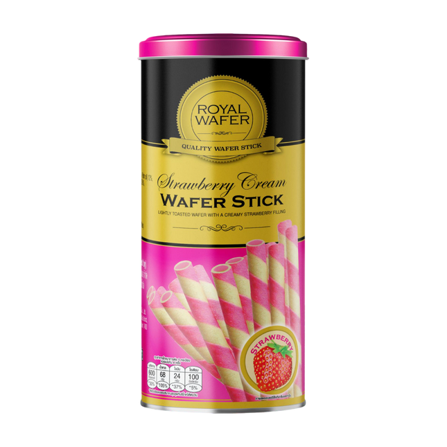 ROYAL WAFER Stick - Strawberry Cream 125g (Case 24)