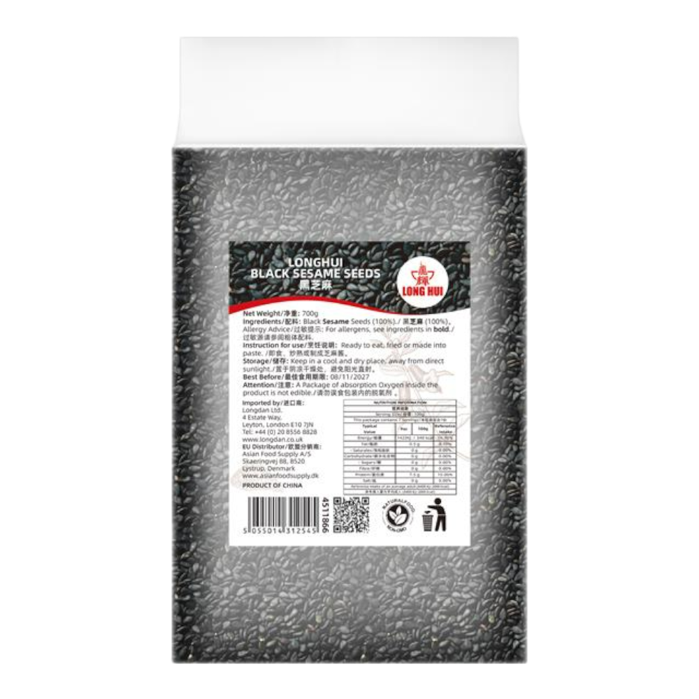 LONGHUI Vacuum-Packed Black Sesame Seeds 700g (Case 10)
