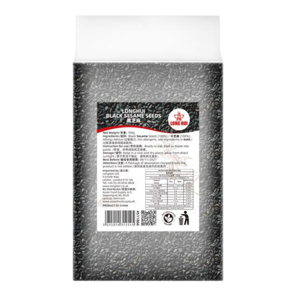 LONGHUI Vacuum-Packed Black Sesame Seeds 700g (Case 10)