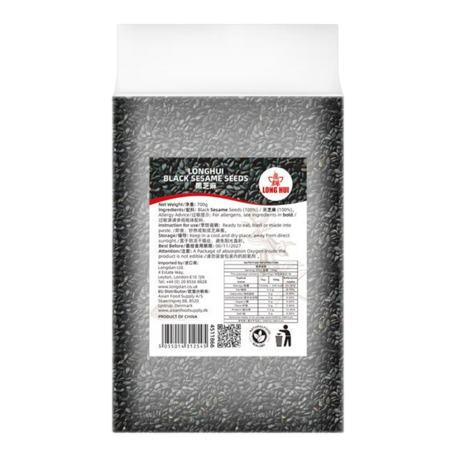 LONGHUI Vacuum-Packed Black Sesame Seeds 700g (Case 10)