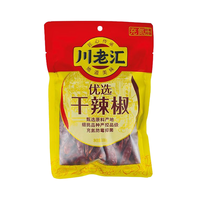 CHUAN LAO HUI Dried Chilli 100g (Case 60)
