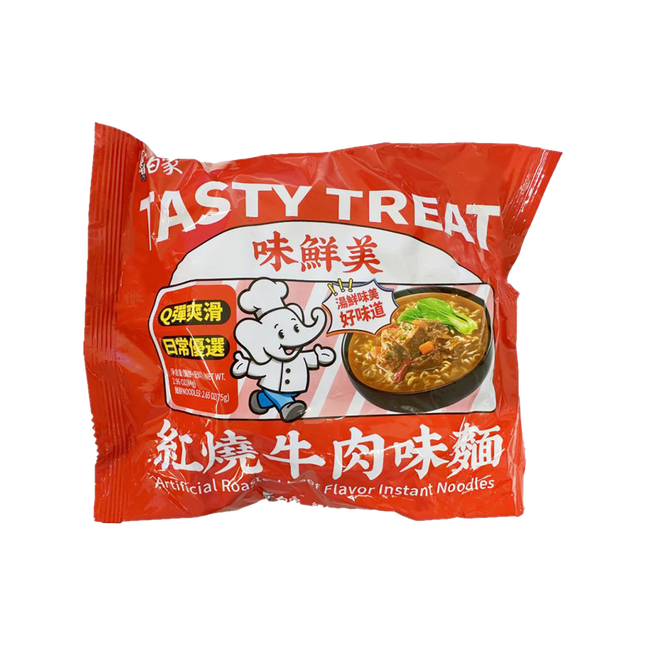 Baixiang Instant Noodles Artificial Roasted Beef Flavor 84g (Case 30)