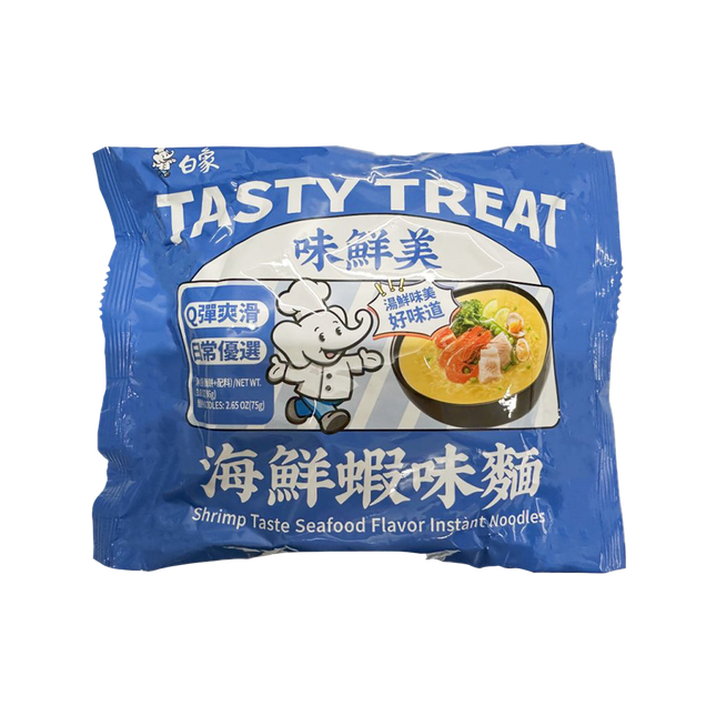 Baixiang Instant Noodles Shrimp Taste Seafood Flavor 87g (Case 30)