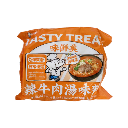 Baixiang Instant Noodles Artificial Spicy Beef Flavor 88g (Case 30)