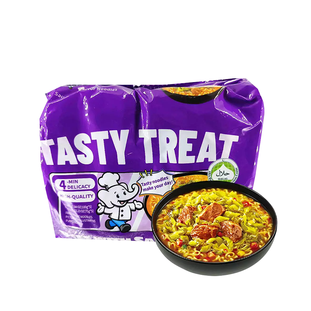 Baixiang Instant Noodles Artificial Beef with Sauerkraut Flavor 100g (Case 30)