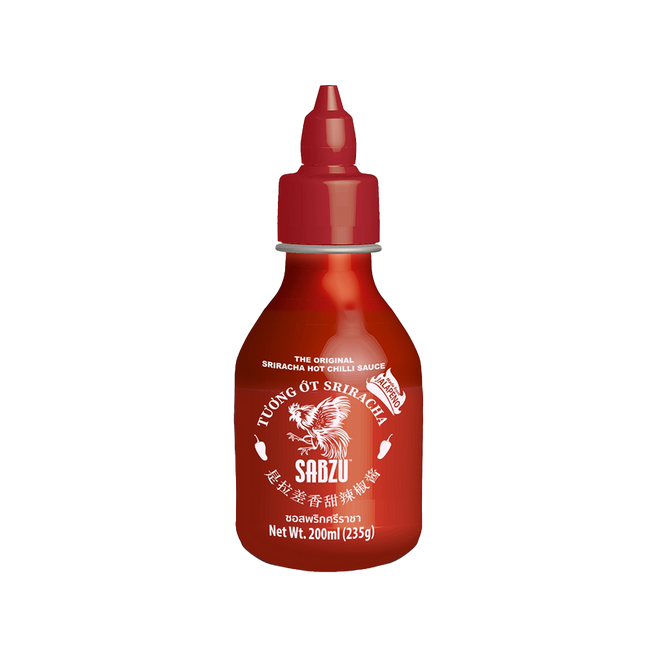 SABZU Sriracha Hot Chili Sauce 200ml (Case 12)