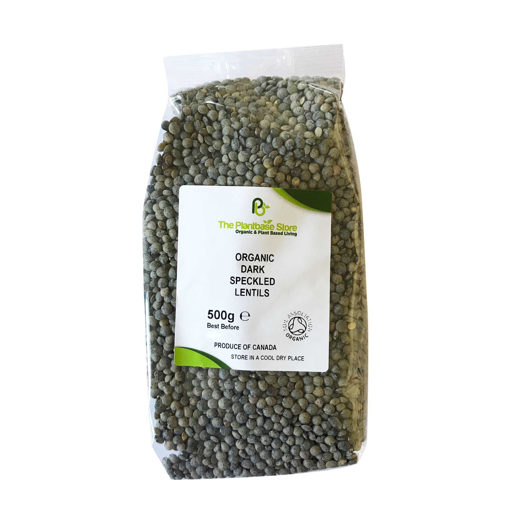 The Plantbase Store Organic Lentils Dark Speckled 500g - Longdan Online Supermarket