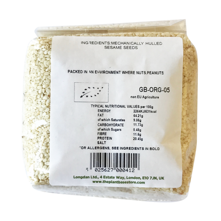The Plantbase Store Organic Hulled Sesame Seeds 250g - Longdan Online Supermarket