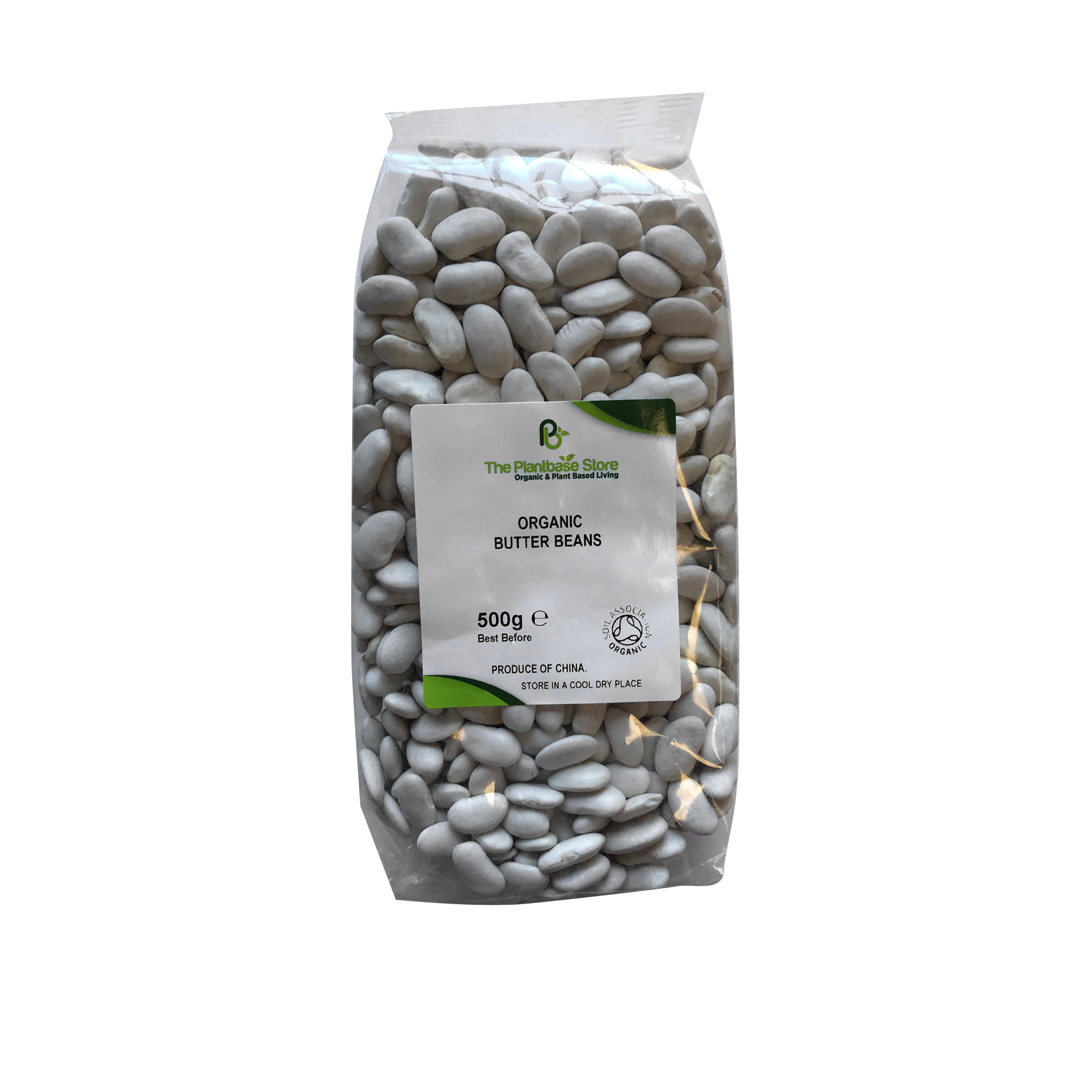 The Plantbase Store Organic White Butter Beans 500g - Longdan Online Supermarket